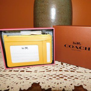 COACH LEATHER MINI SKINNY CARD CASE